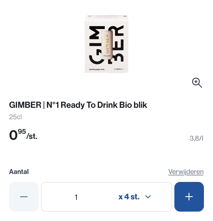 Gimber drank (reactie ah)