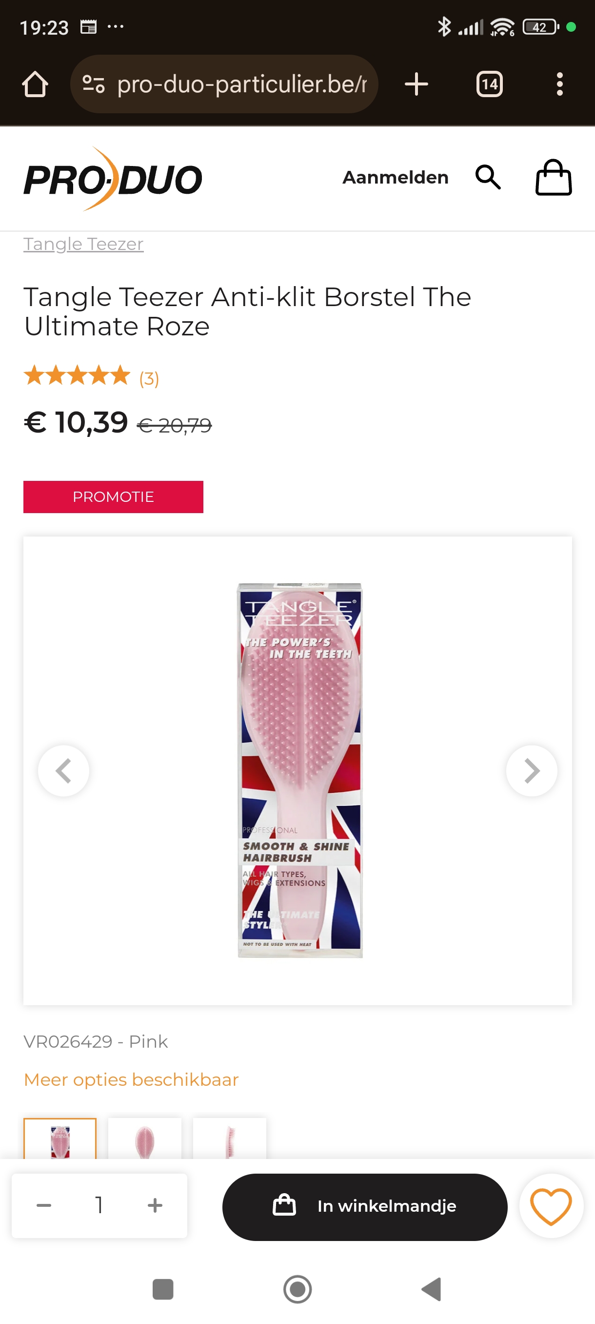 Tangle teezer haarborstel