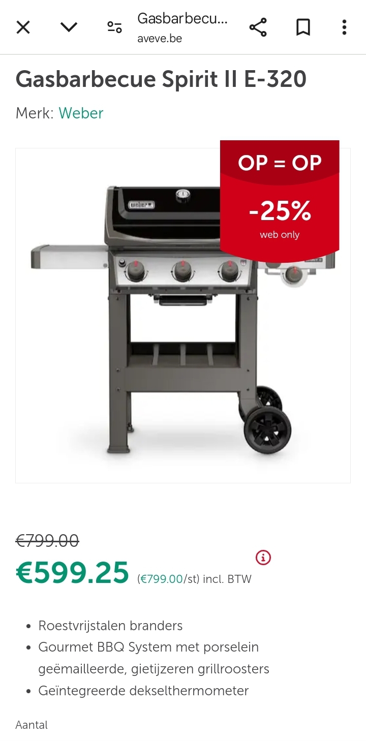 Weber Gasbarbecue Spirit II E-320