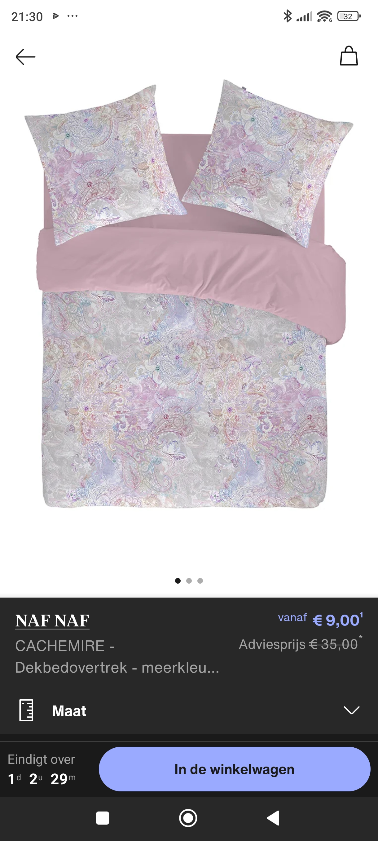 Naf naf dekbedovertrek voor 9€
