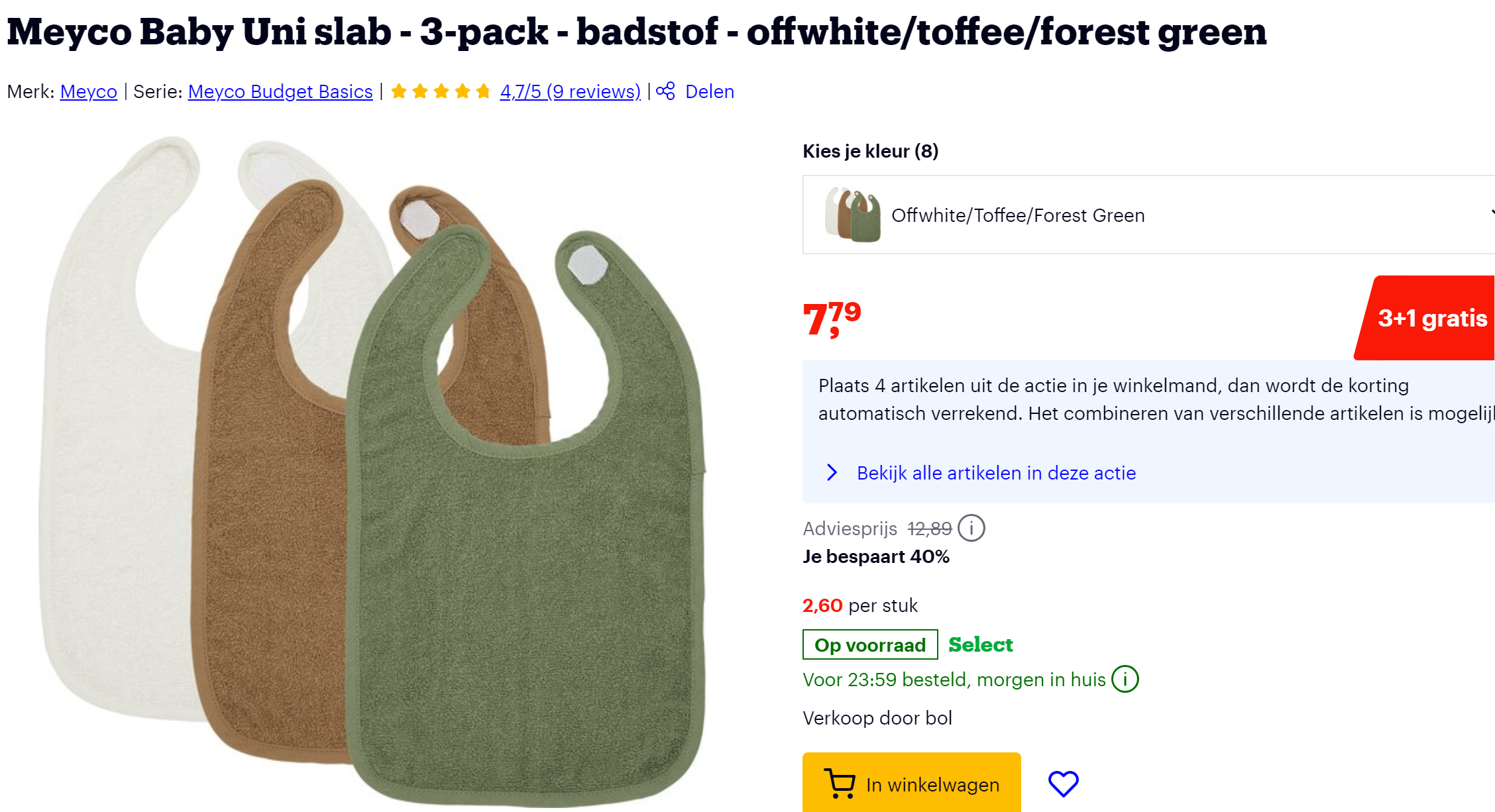 Hoge korting op Meyco