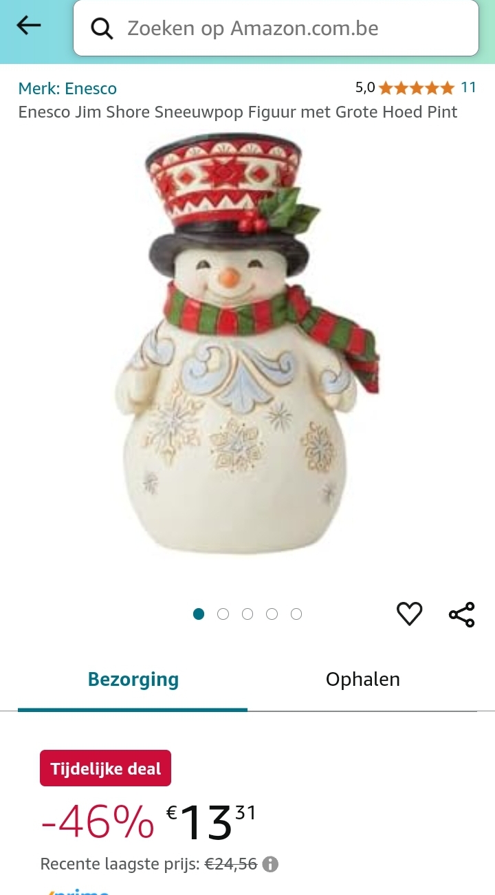 Enesco Jim Shore Sneeuwpop Figuur met Grote Hoed