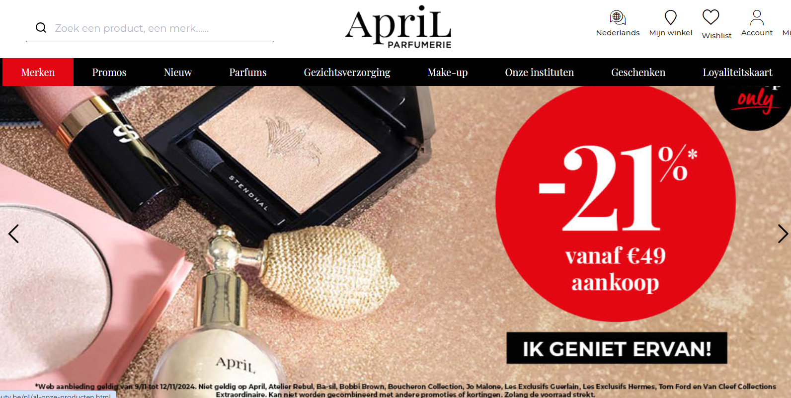 -21% bij April beauty & parfum 💄 Online only