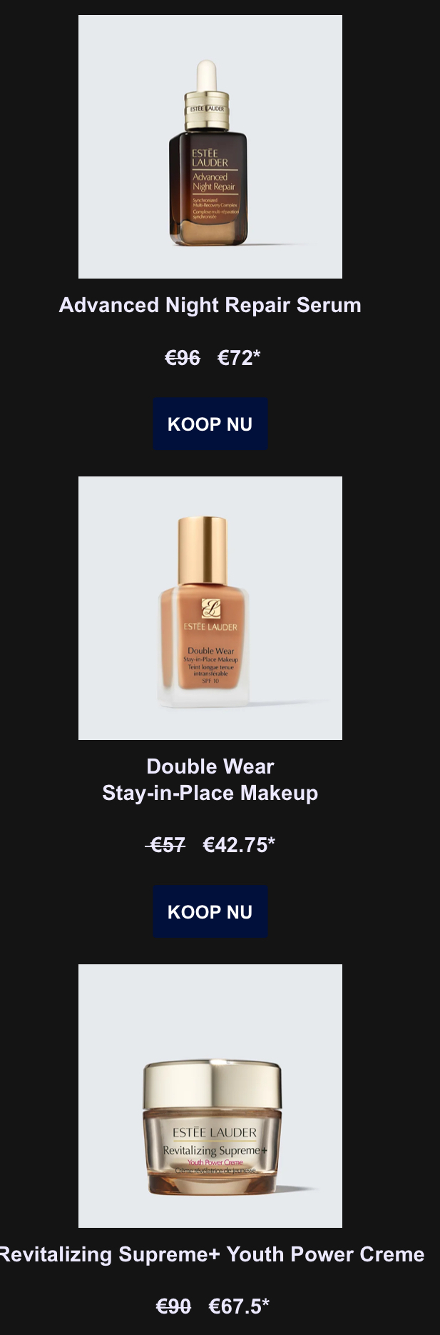 Kortingscode estee lauder