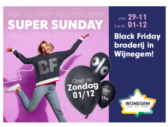 Zondag 1 december open 🛍️ Black Friday @ Wijnegem Shopping
