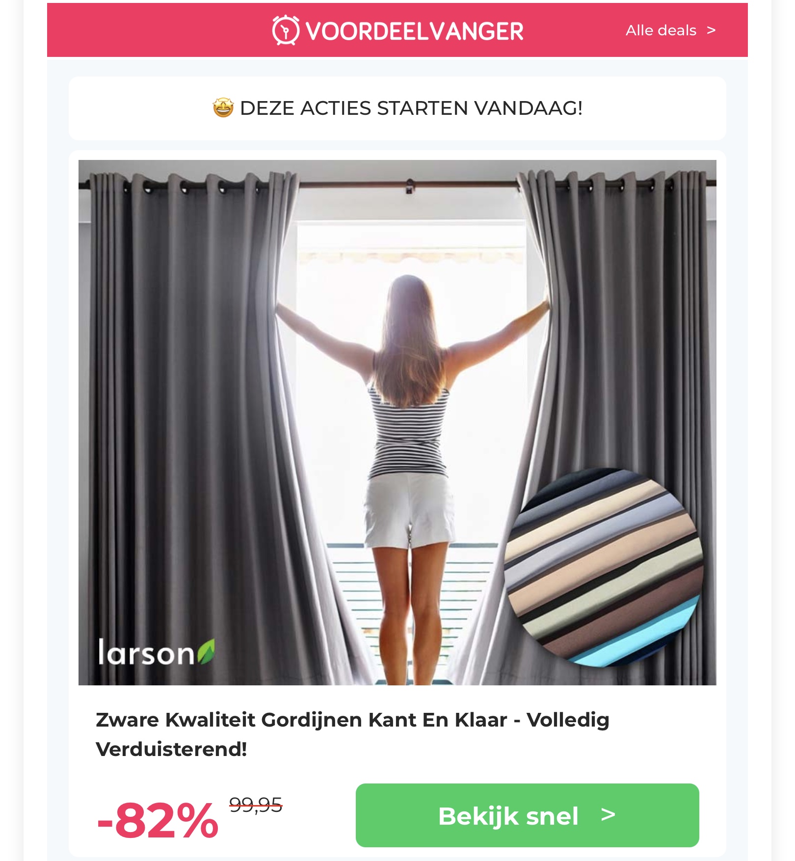 Volledig verduisterende gordijnen