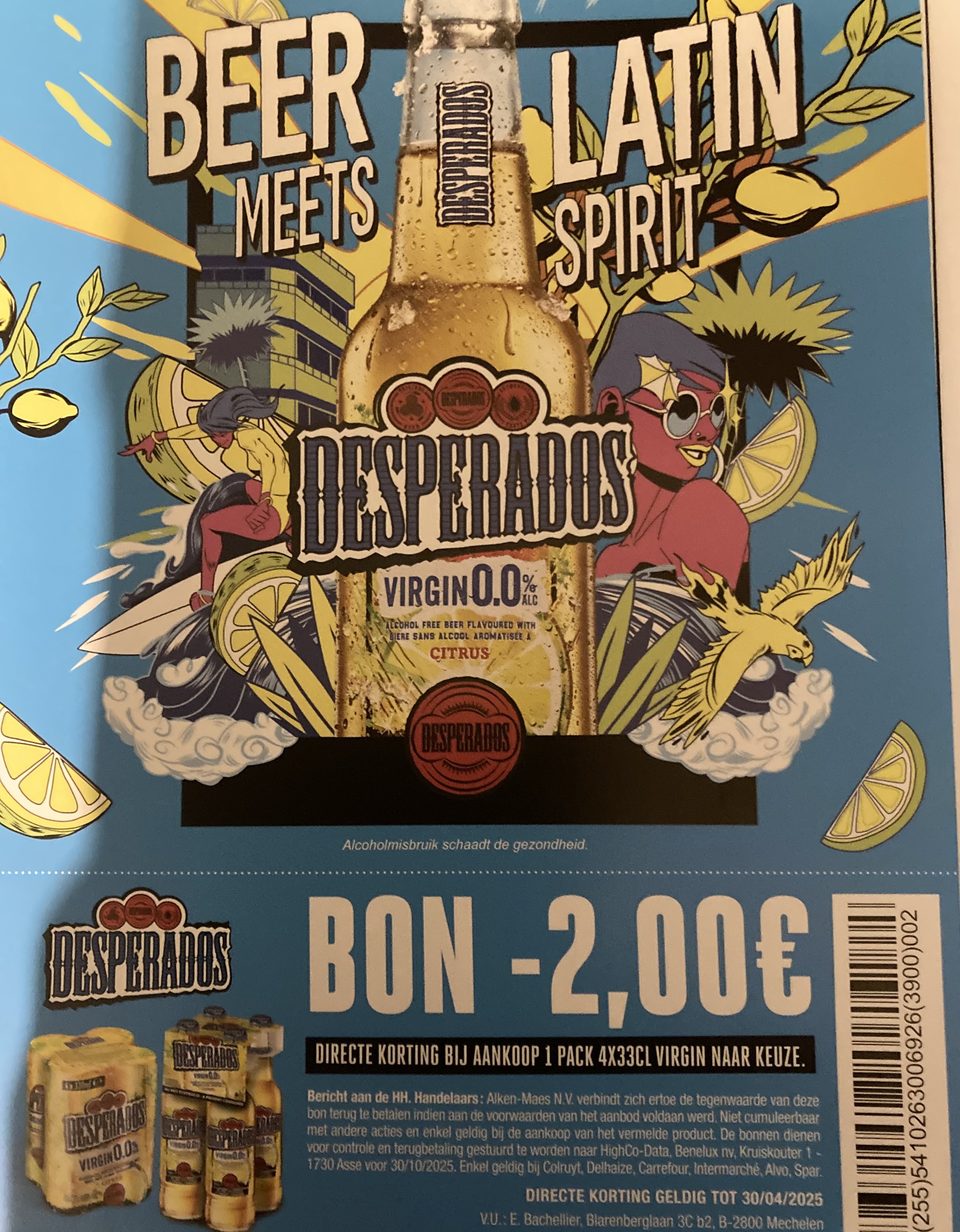 Bon aan kassa colruyt