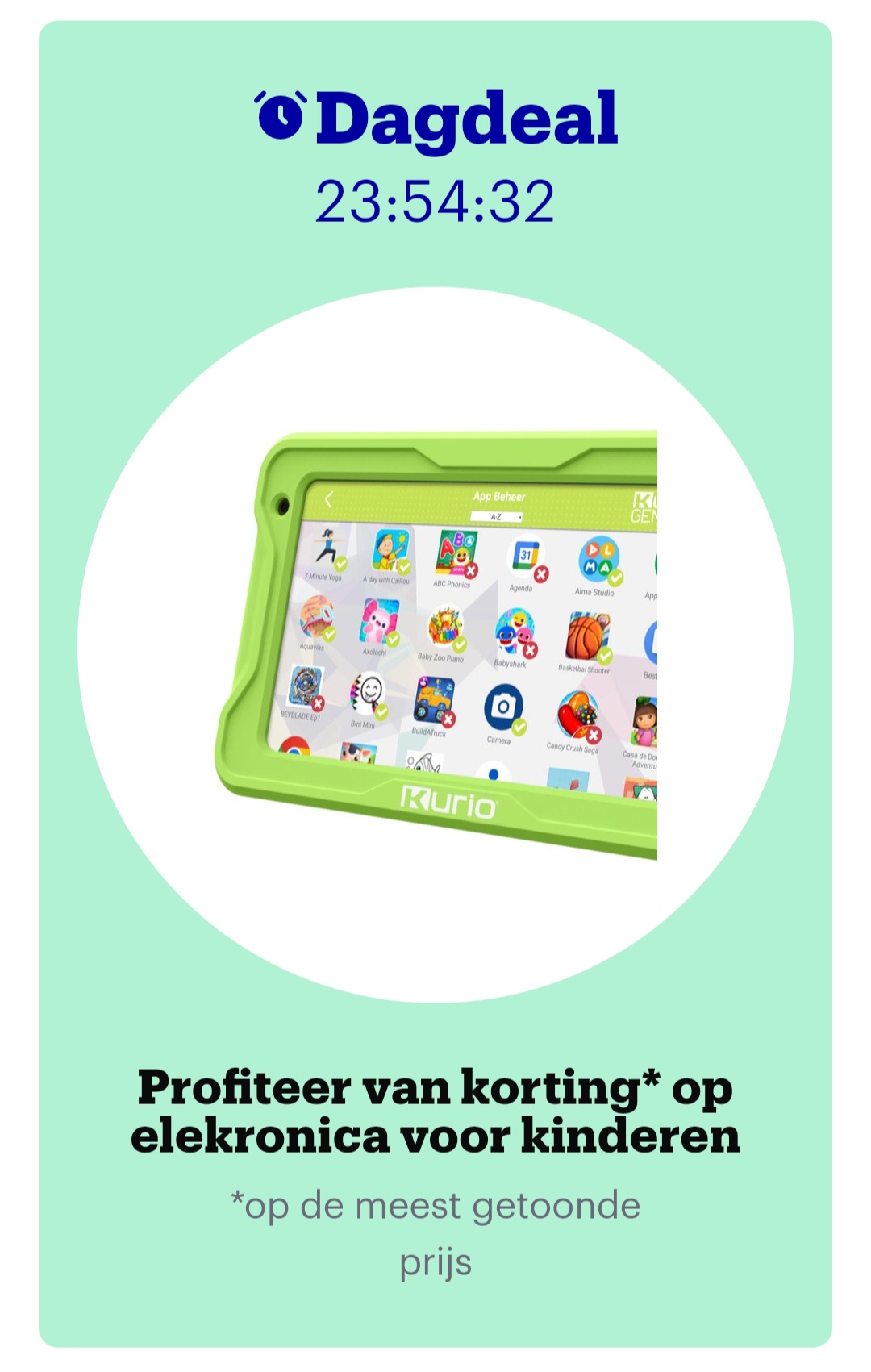 Dagdeal Hoge korting op kinderelektronica