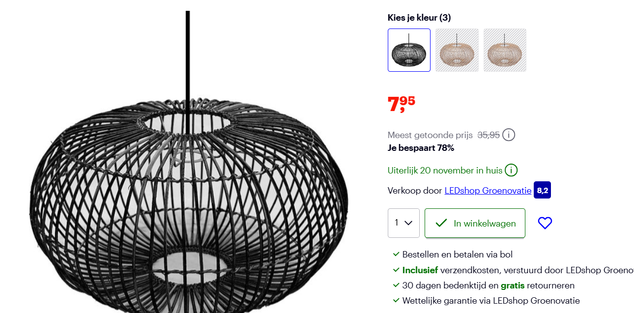 rieten hanglamp