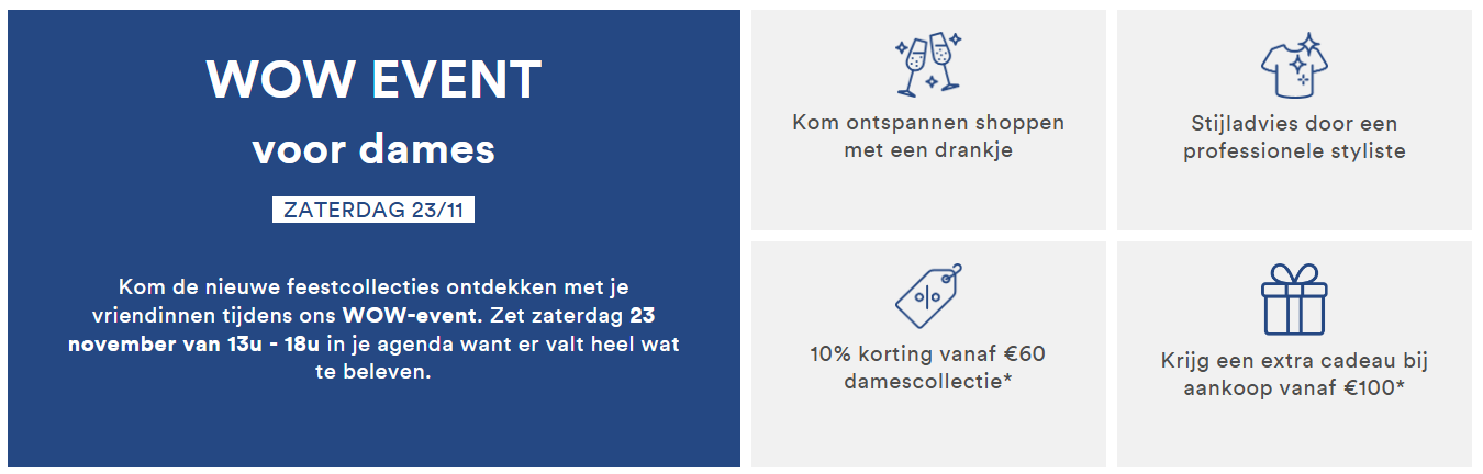 WOW Event bij JBC 💝 Zaterdag 23/11