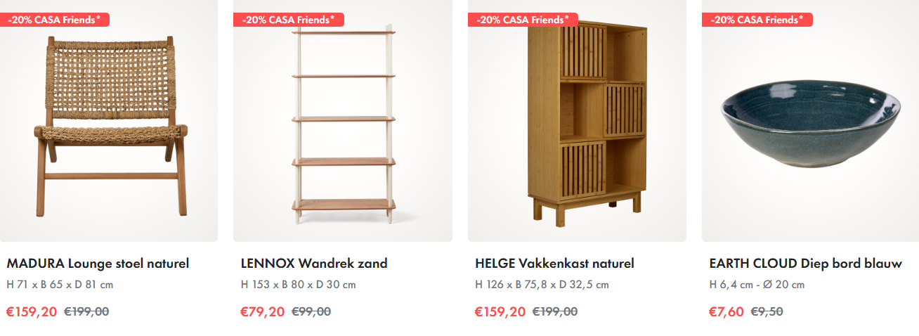 -20% op alles voor CASA Friends ✨ Black Friday