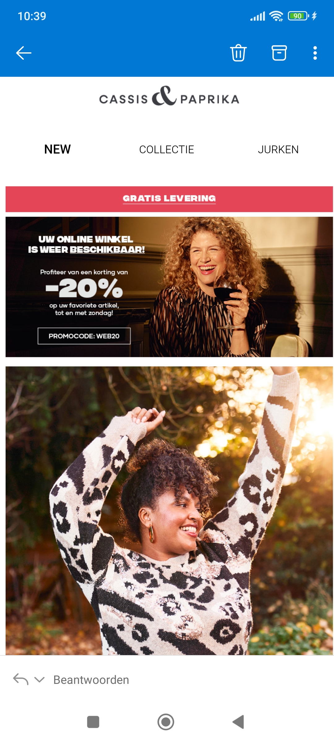 20% korting bij paprika cassis