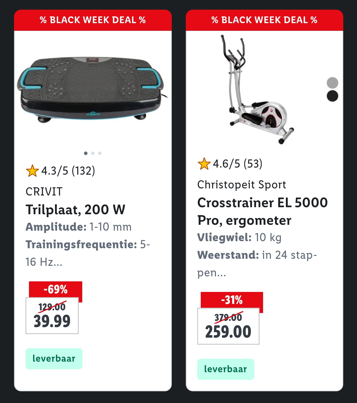 Sportartikelen tot 70% korting