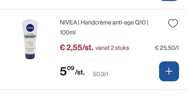 Nivea handcrème Q 10