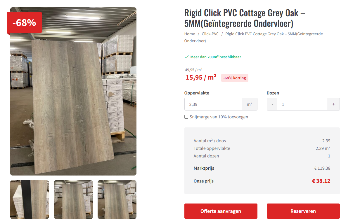 Great Floors Rigid Click PVC Cottage Grey Oak