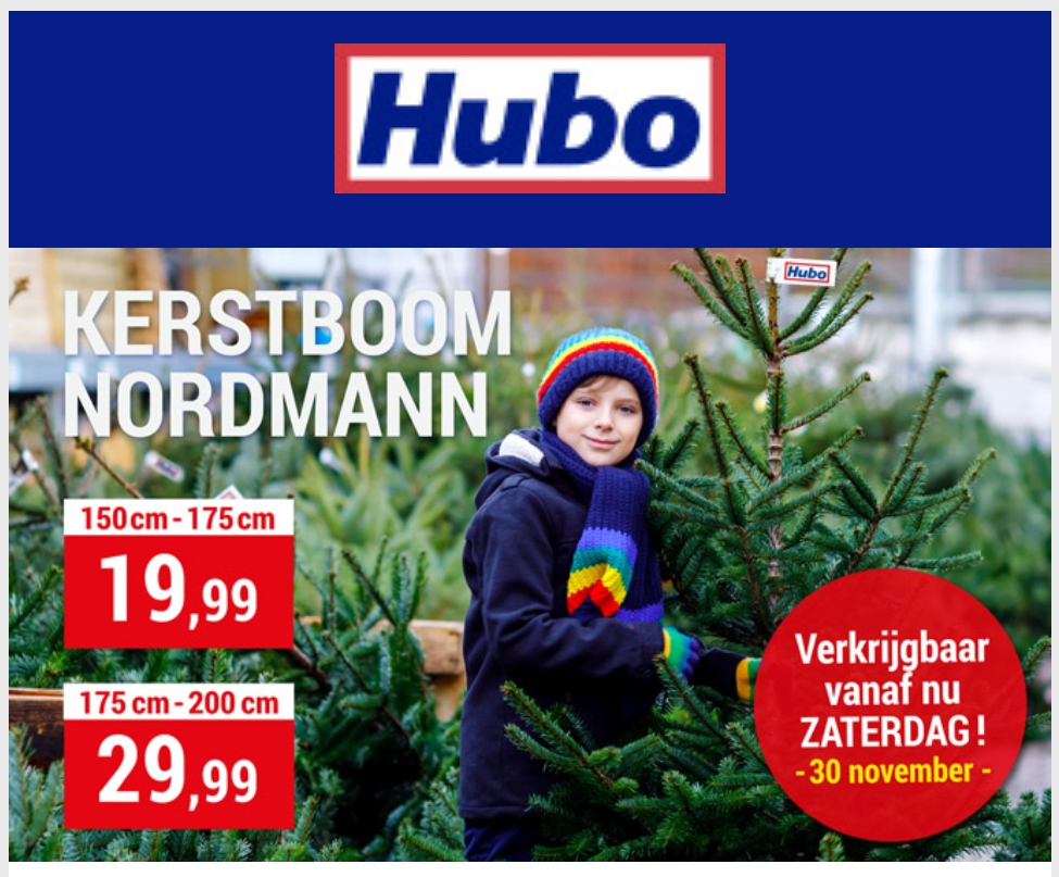 Nordmann kerstboom vanaf 19,99€!