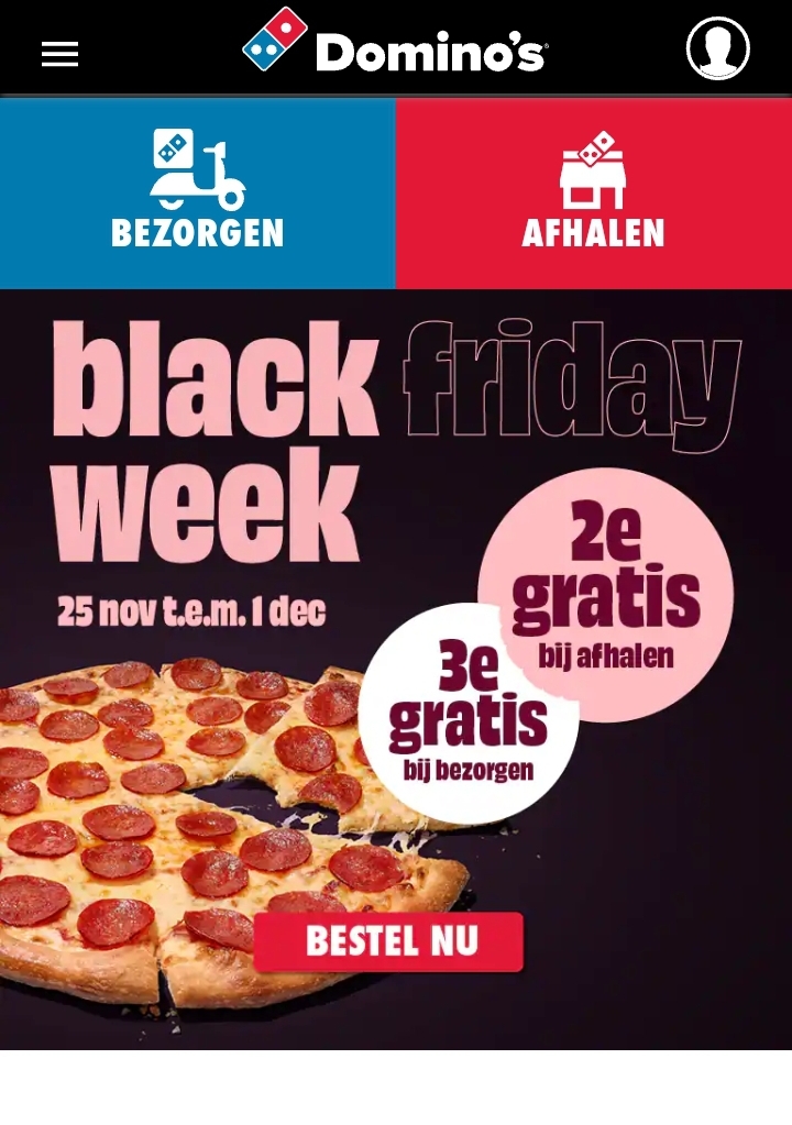 Black Friday bij Domino's Pizza