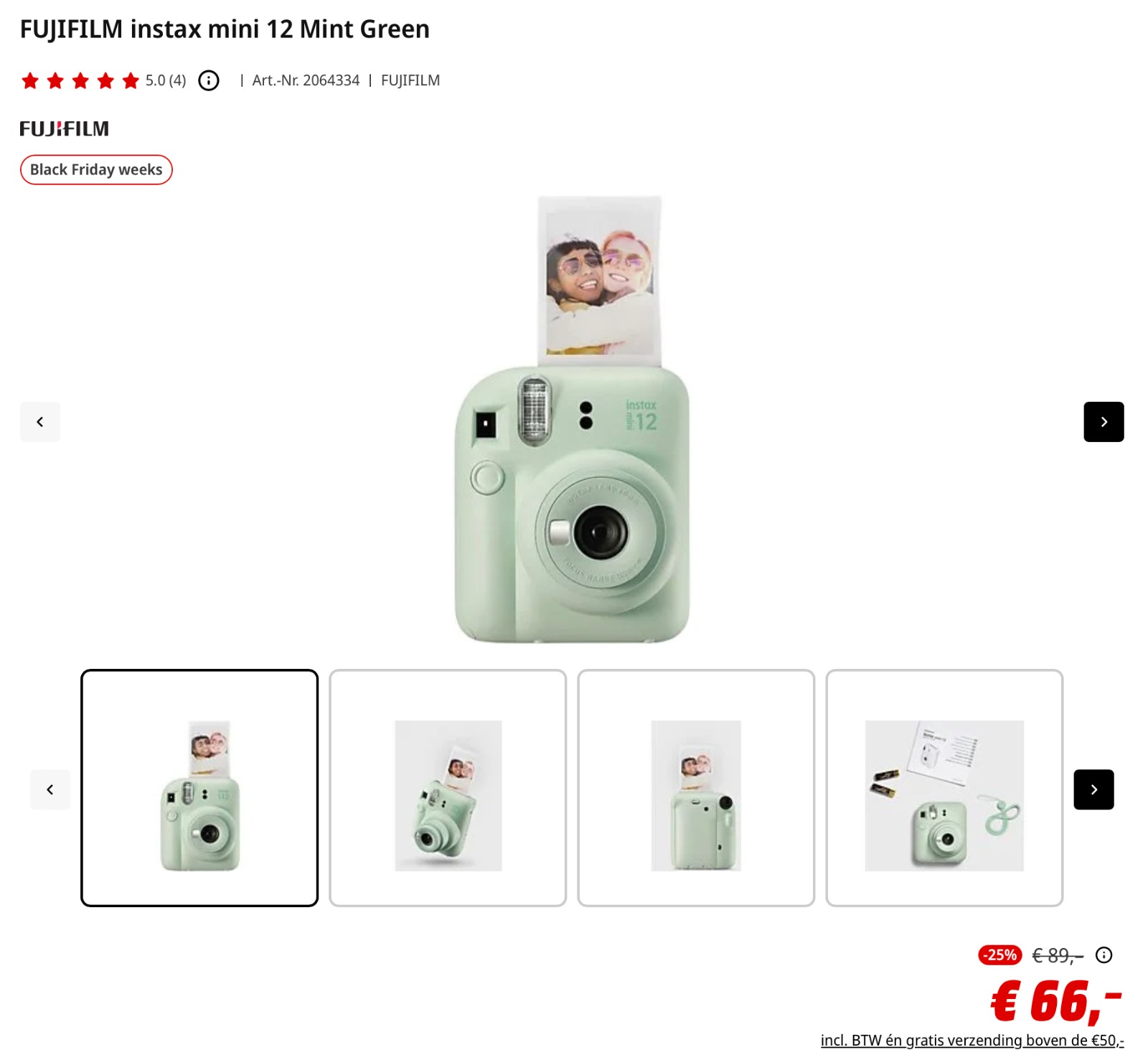 FUJIFILM instax mini 12 Mint Green
