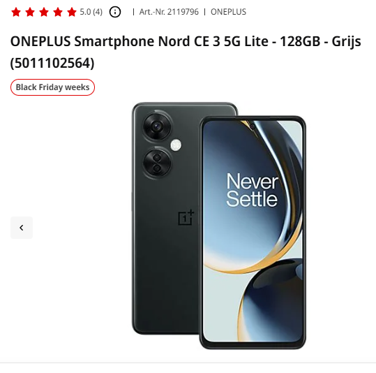 ONEPLUS Smartphone Nord CE 3 5G Lite