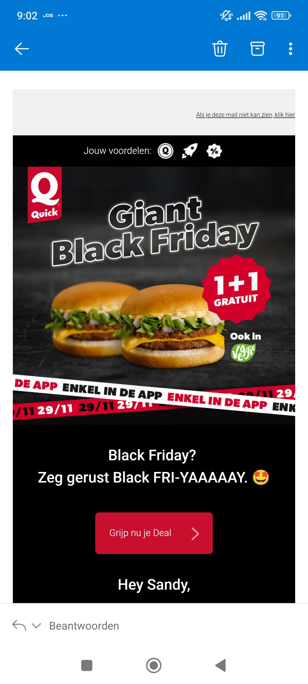 Gratis giant bij quick