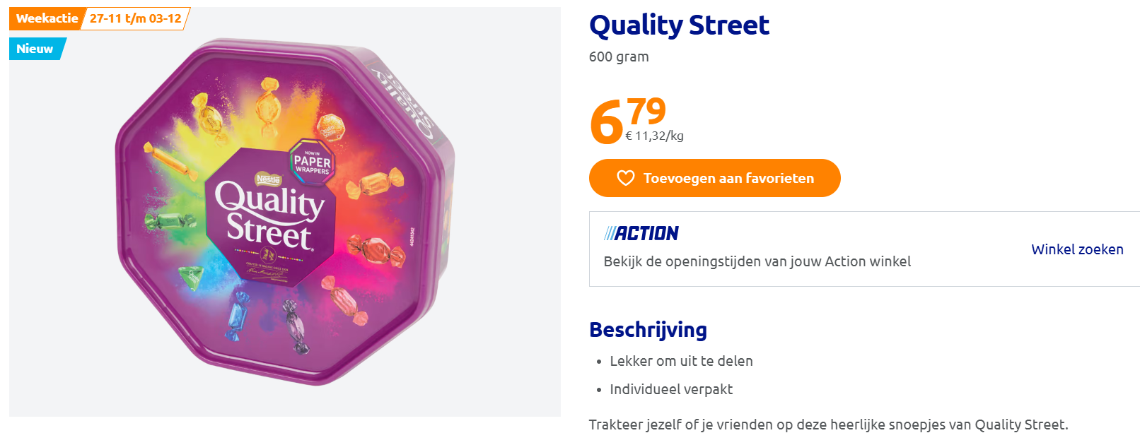 Quality street 🍬 Weekaanbieding bij Action