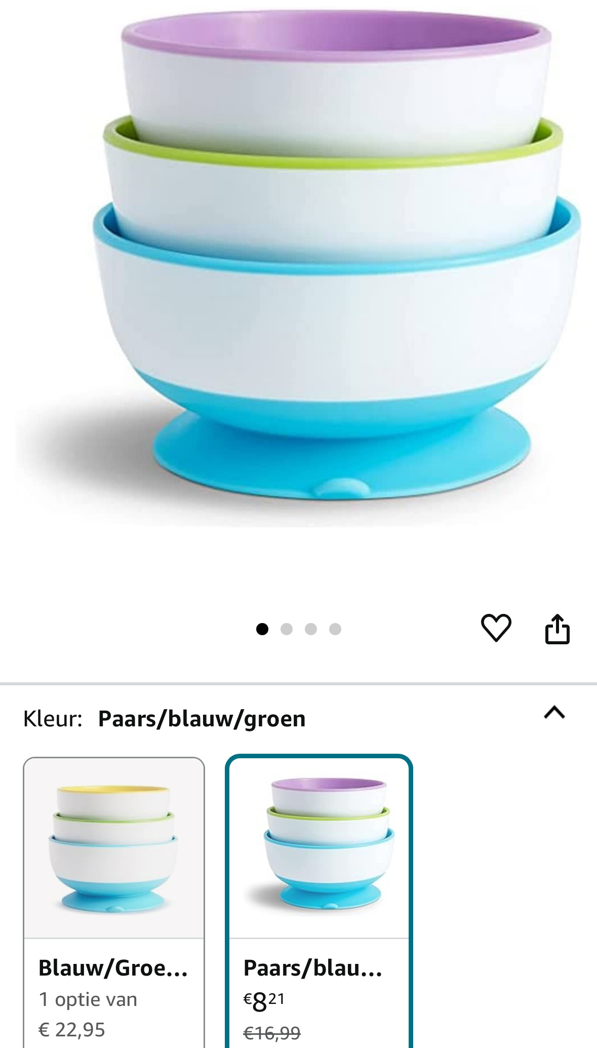 Set Munchkin kommetjes goedkoop bij Amazon BE en NL 👍