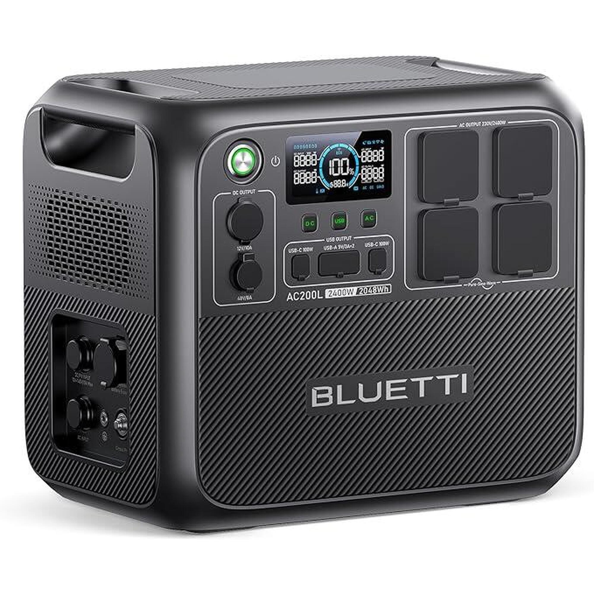 BLUETTI Centrale électrique portable AC200L 2400W/2048Wh pour camping,urgence
