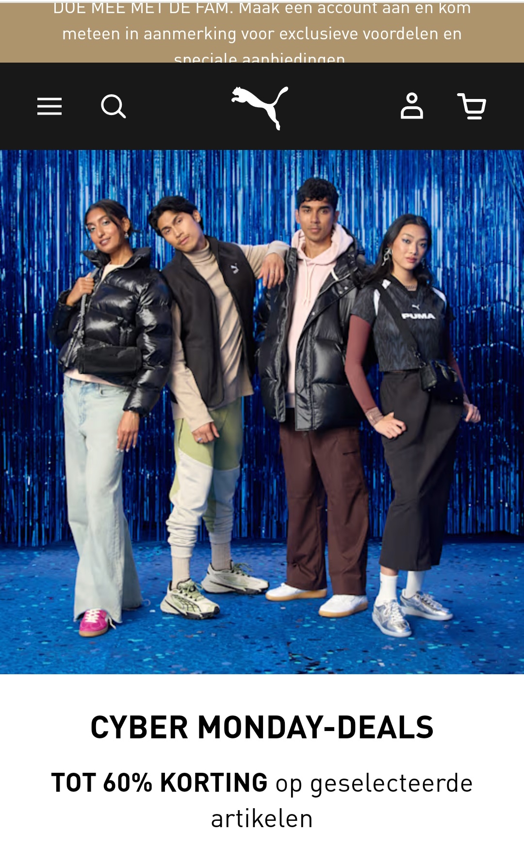 Tot -60% op geselecteerde artikelen jij puma.com