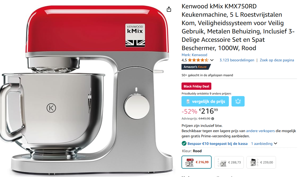 Kenwood kMix KMX750RD Keukenmachine