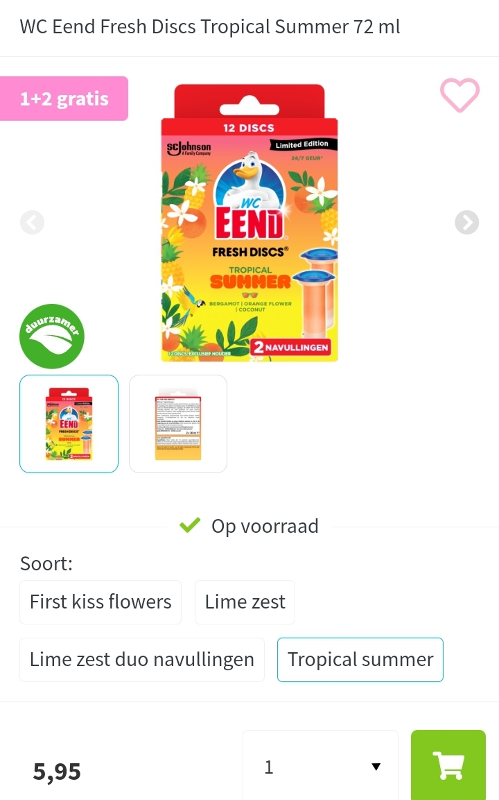 WC Eend Fresh Discs Tropical Summer