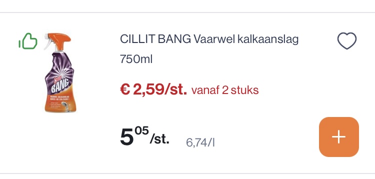 Cillit bang goedkoper