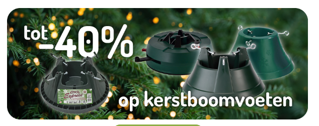 Tot -40% op kerstboomvoeten