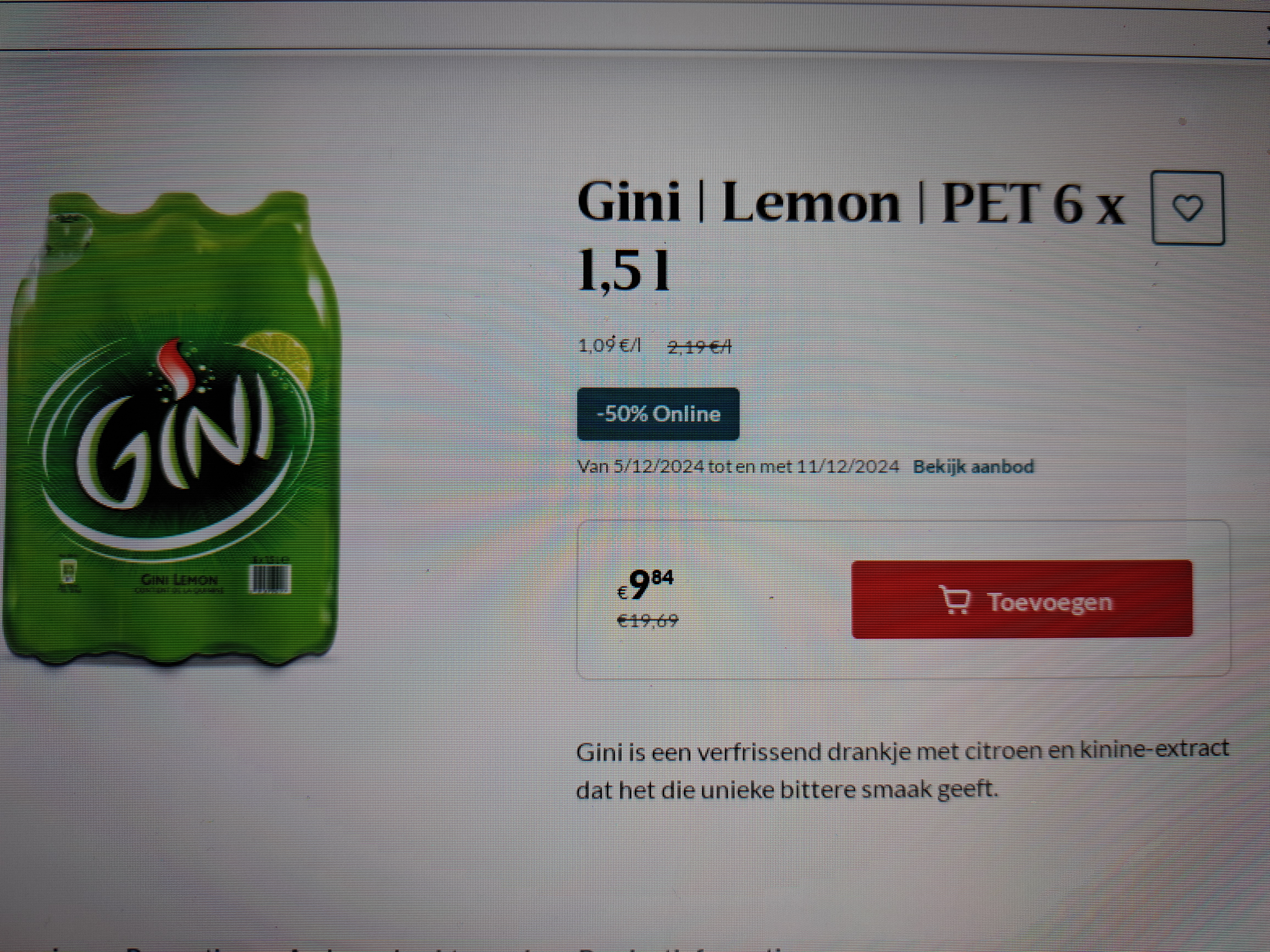 Gini lemon 50% korting