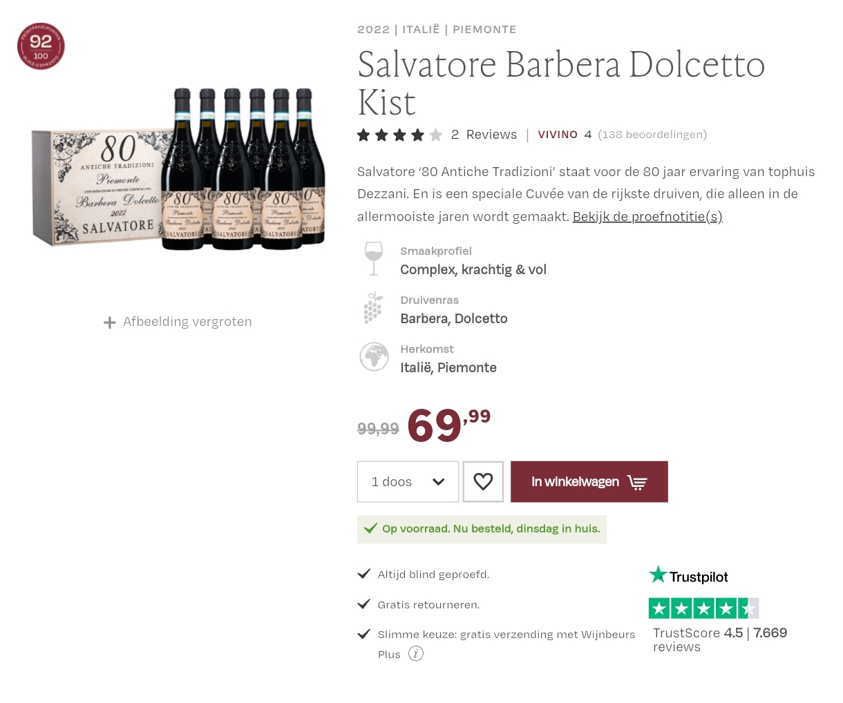 40% korting op 6 flessen Piemonte wijn