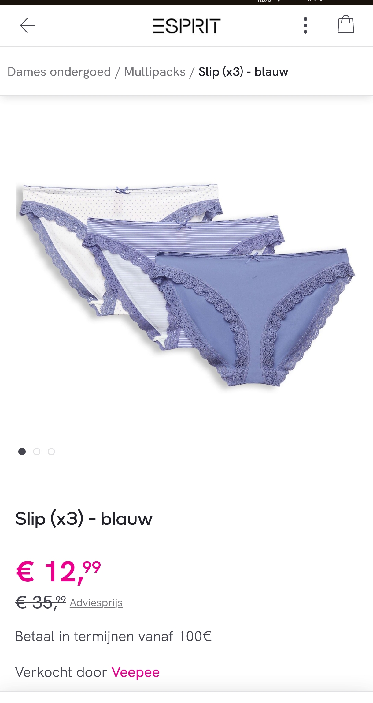 Esprit ondergoed en badkleding tot 65% korting