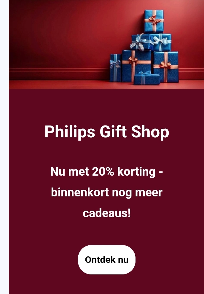 20% korting Philips giftshop