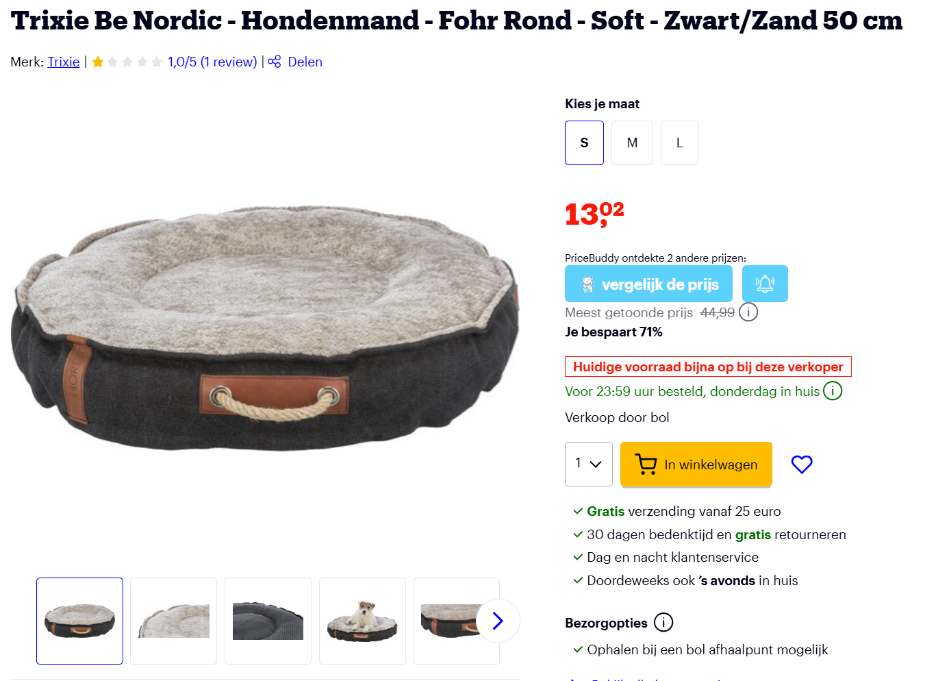 Trixie Be Nordic hondenmand maat S