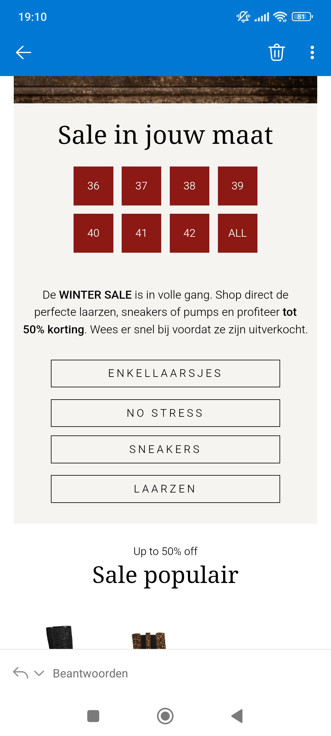 Tot -50% bij Manfield