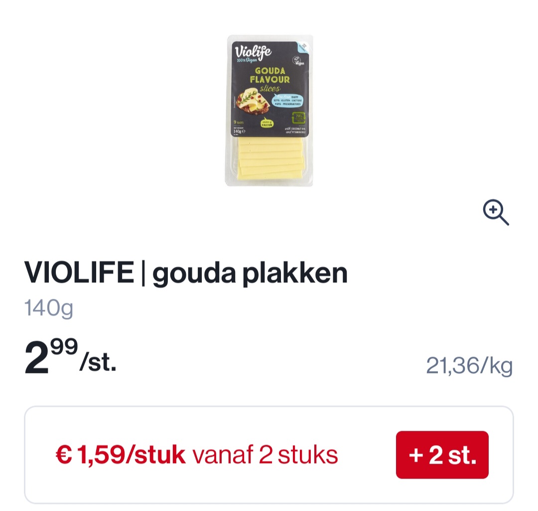 Colruyt violife veel goedkoper