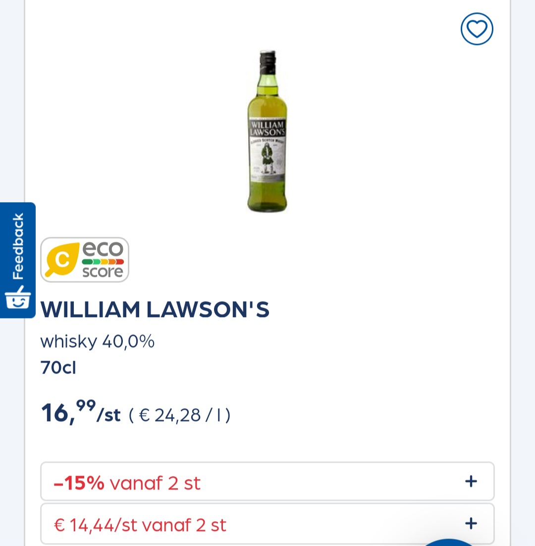 Collect&go WILLIAM LAWSON'S whisky -15%