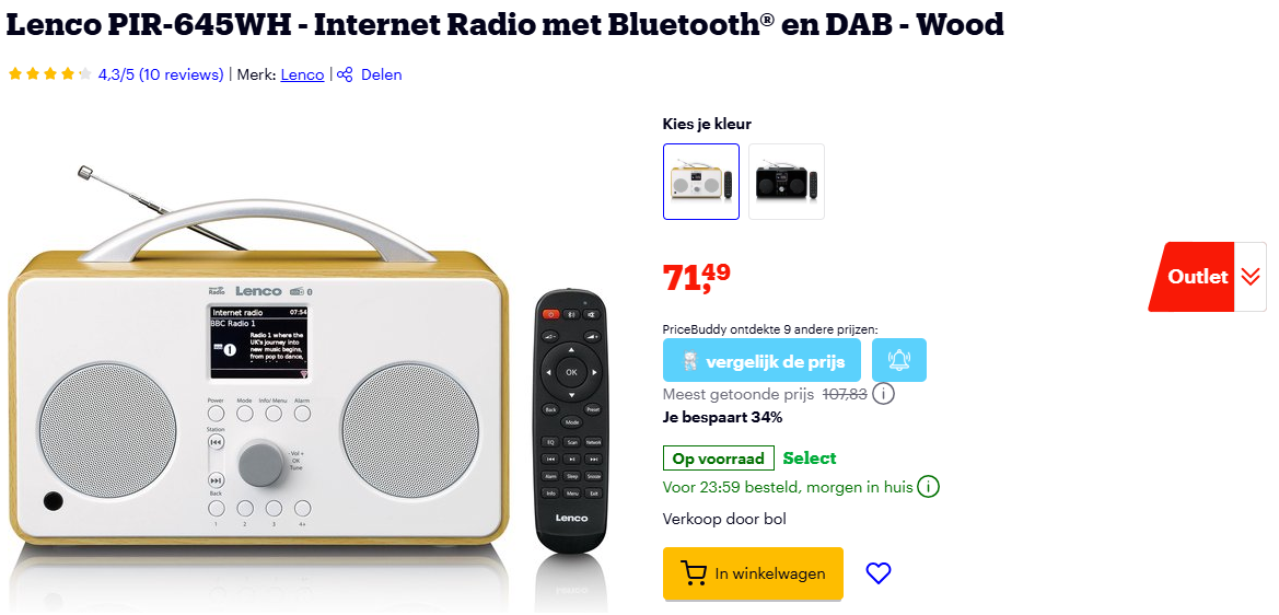 Lenco PIR-645WH Internetradio
