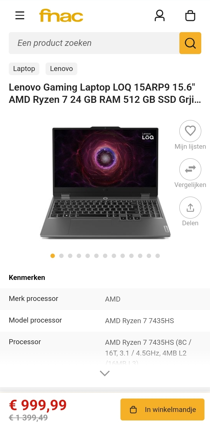 Lenovo Gaming Laptop LOQ 15ARP9