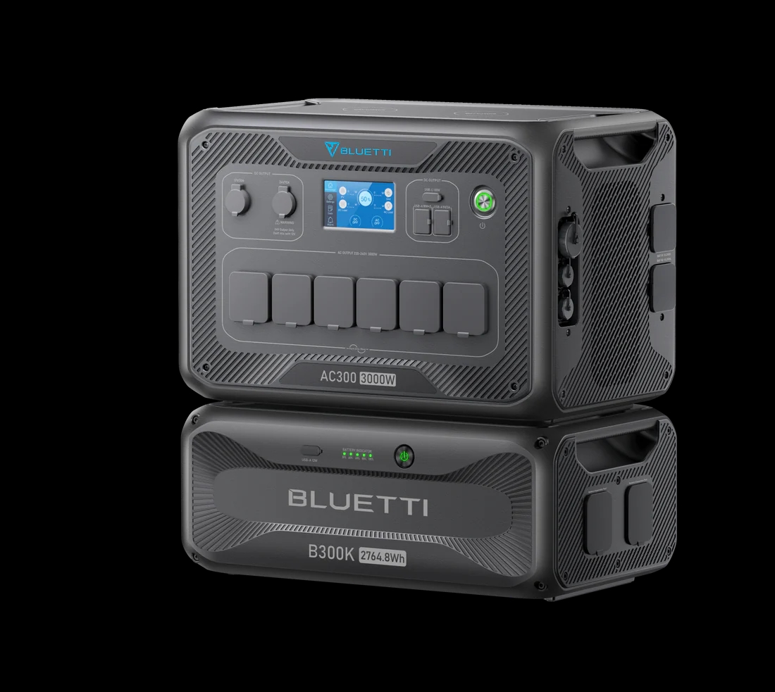 Batterie extensible BLUETTI AC300+B300K 3000W/2764.8Wh, pour camping, urgence