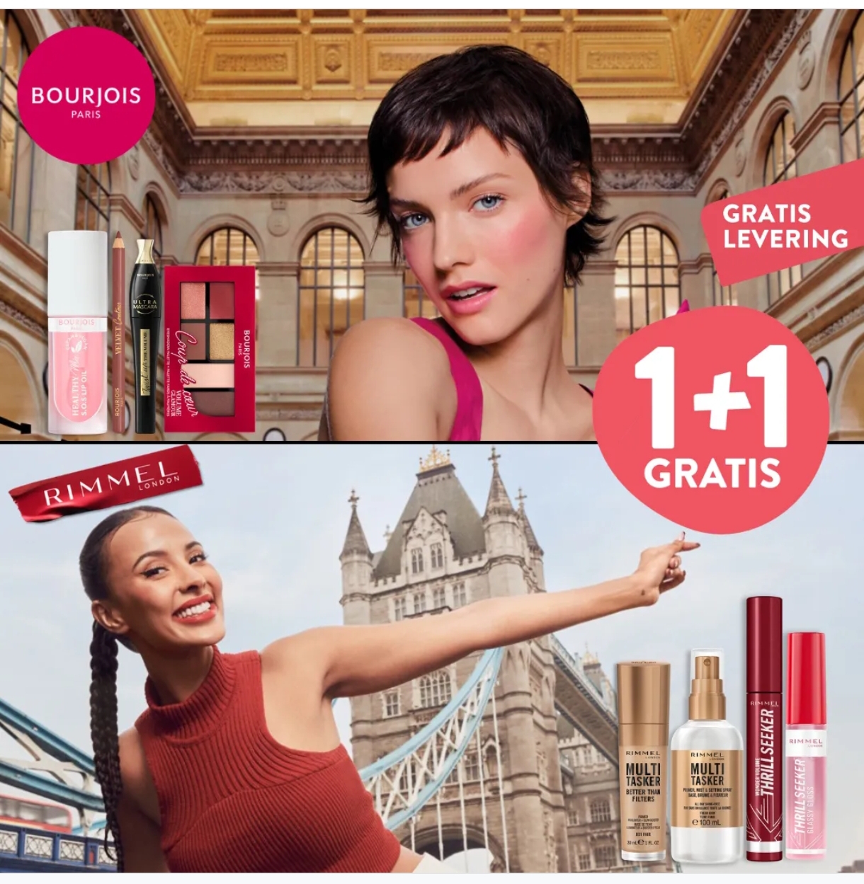 Krijg 1+1 gratis op Rimmel en Bourjois ! 😍!