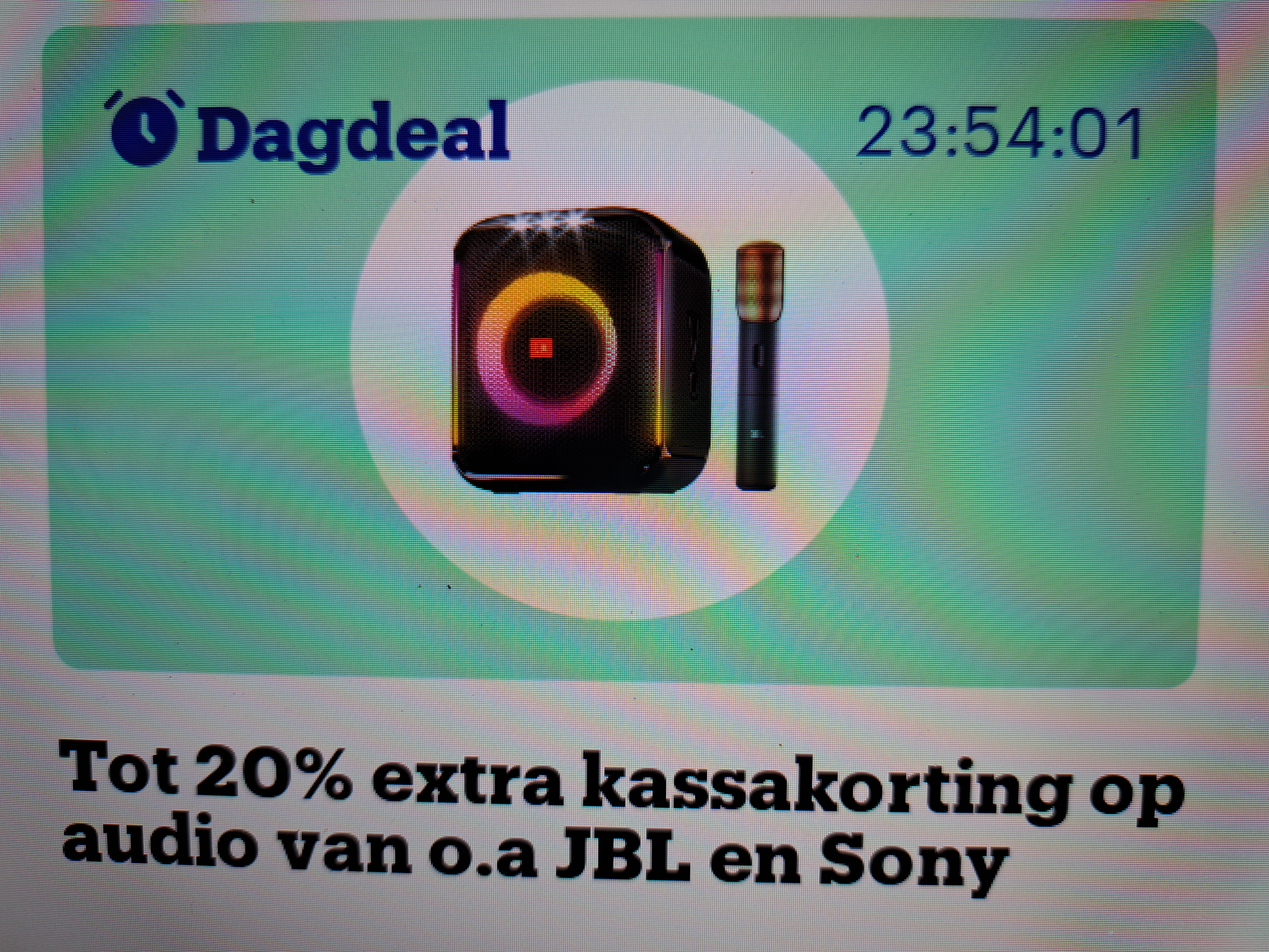 Tot 20% kassakorting op héél véél audio van o.a. JBL, Sony en Harman Kardon bij bol