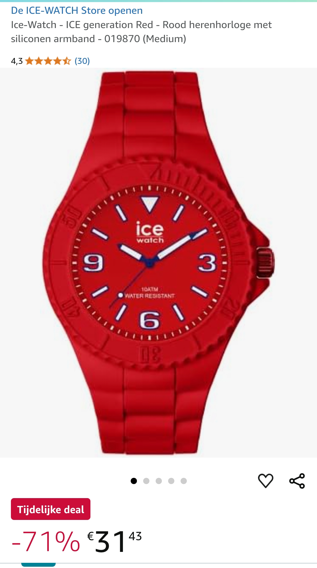 Ice watch horloge voor heren