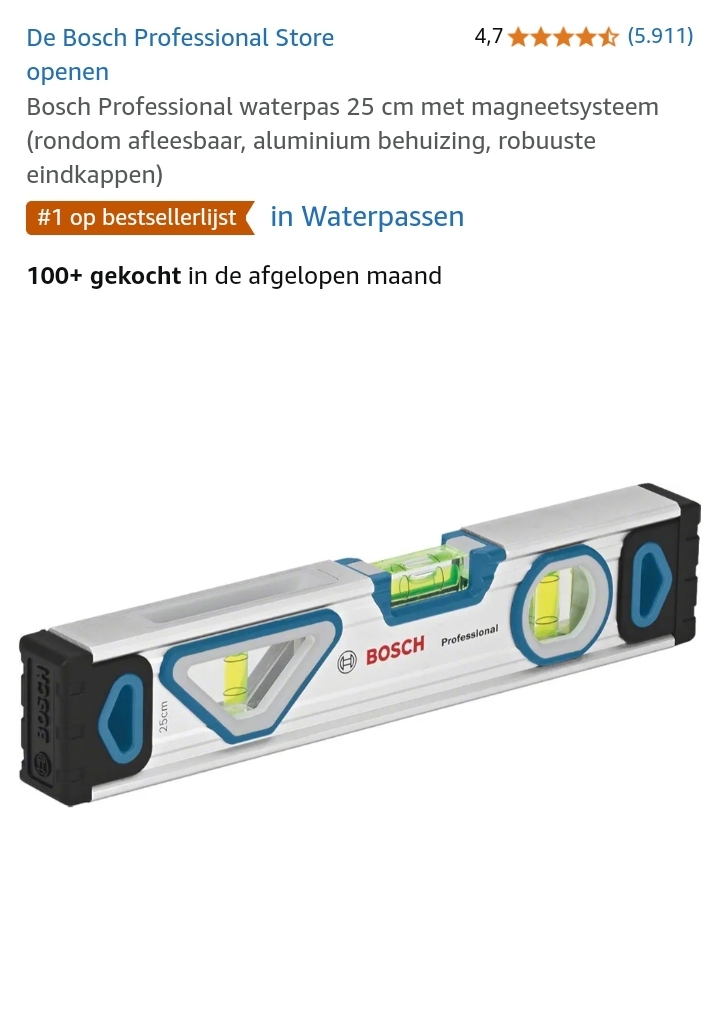 Bosch Professional waterpas 25 cm