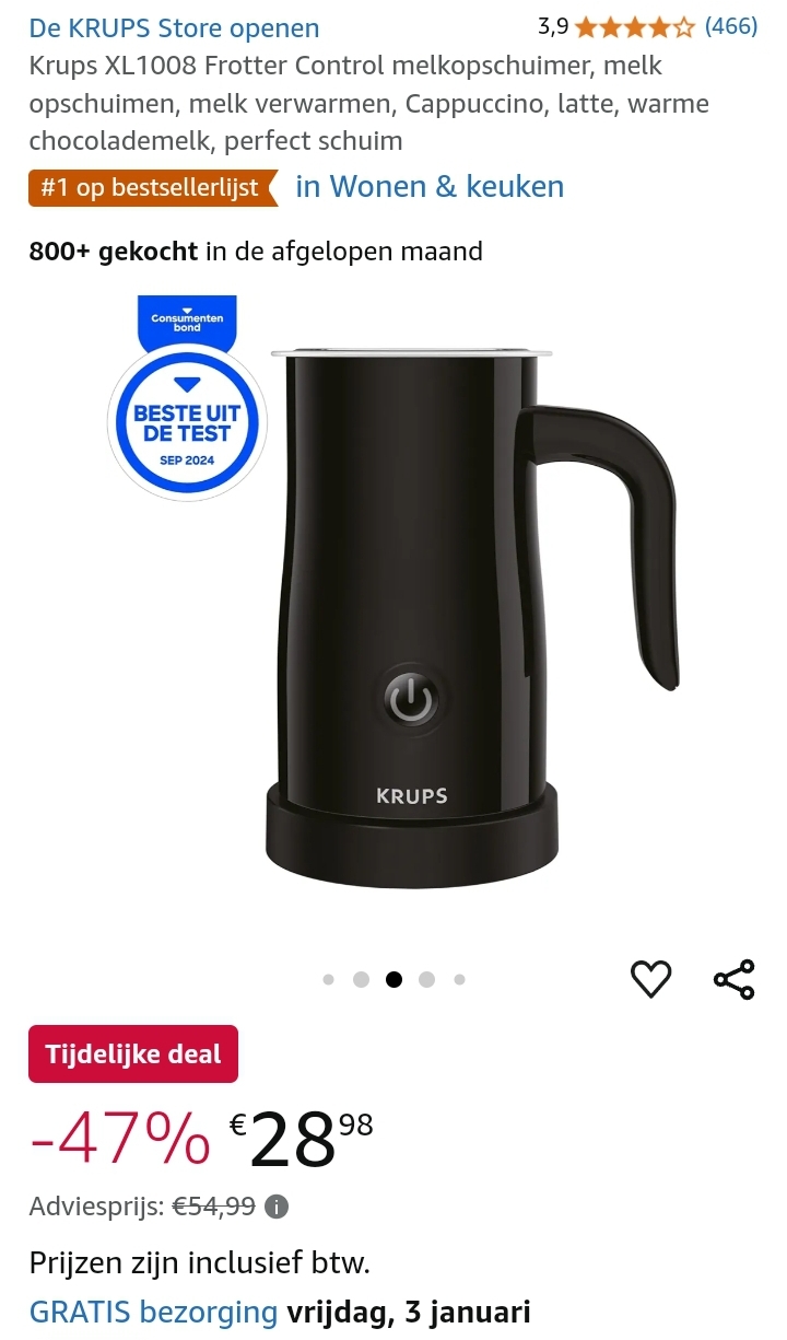 Krups XL1008 melkopschuimer