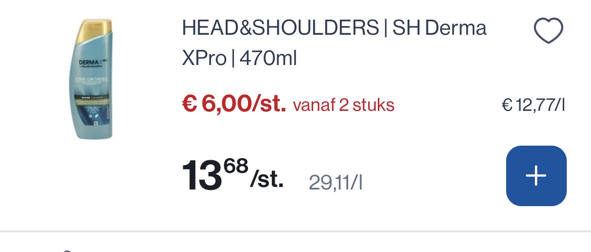 Head en soulders x pro goedkoper