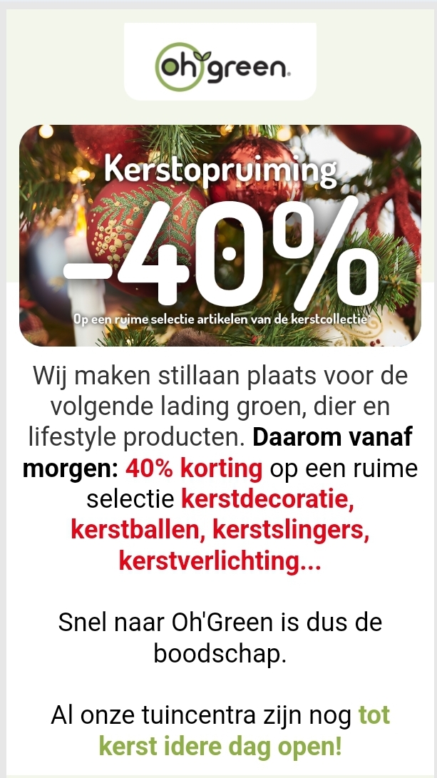 Oh'Green kerstopruiming